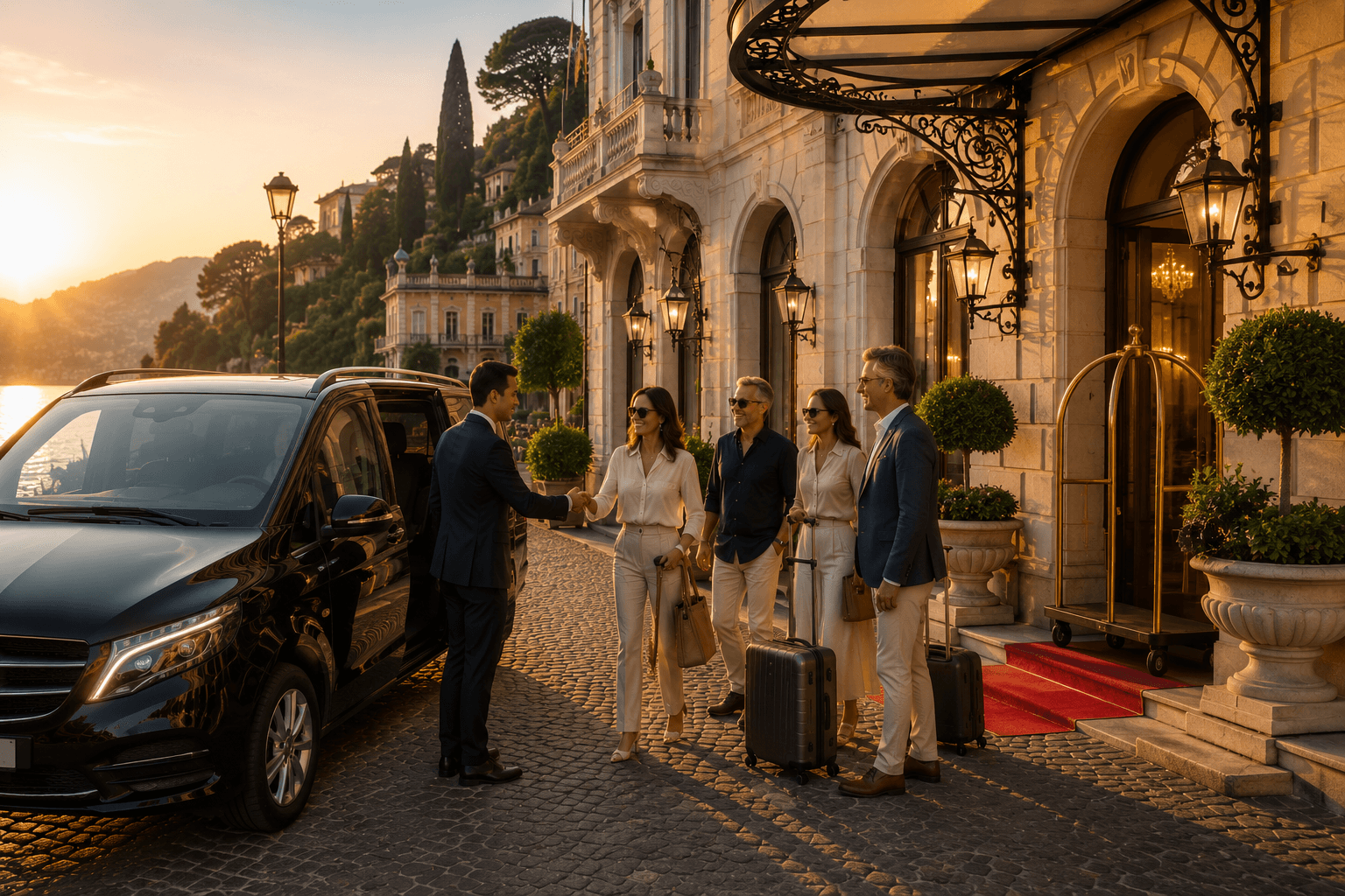 Luxury private arrival in Italy